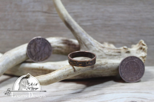 Canadian Large One Cent Coin Ring