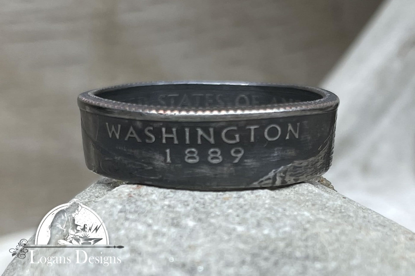 Washington US State Quarter Coin Ring