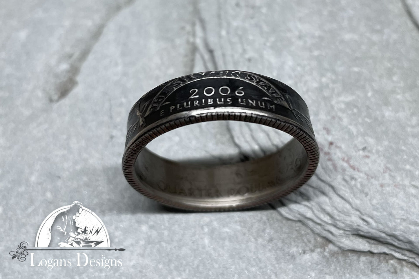 Nevada US State Quarter Coin Ring