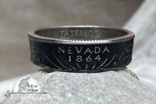 Nevada US State Quarter Coin Ring