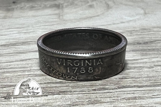 Virgina State Quarter Coin Ring
