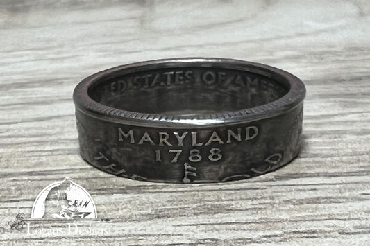 Maryland US State Quarter Coin Ring