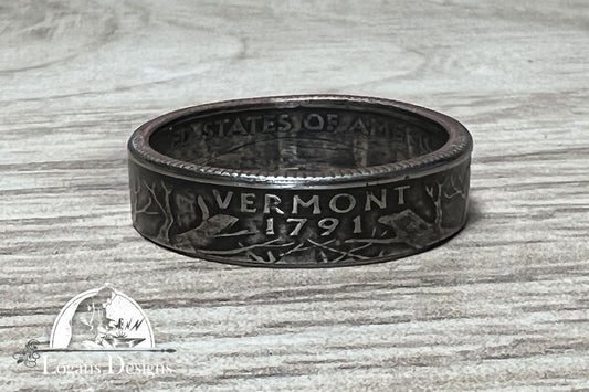 VERMONT US State Quarter Coin Ring
