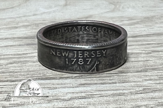 New Jersey US State Quarter Coin Ring