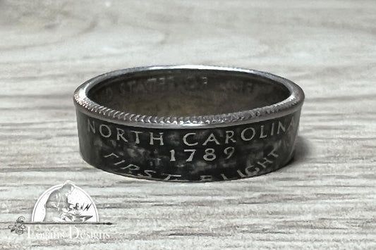 North Carolina US State Quarter Coin Ring
