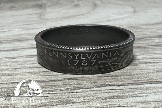 Pennsylvania quarter US State Quarter Coin Ring