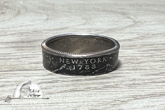 New York US State Quarter Coin Ring