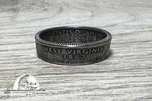 West Virgina US State Quarter Coin Ring