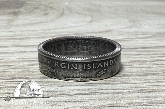 Virgin Islands US State Quarter Coin Ring