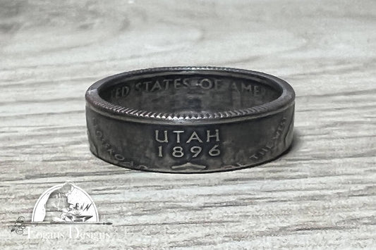 Utah US State Quarter Coin Ring