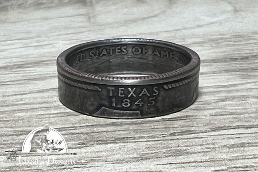 Texas US State Quarter Coin Ring