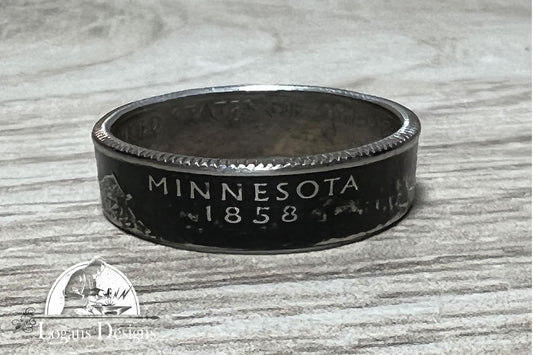 Minnesota US State Quarter Coin Ring