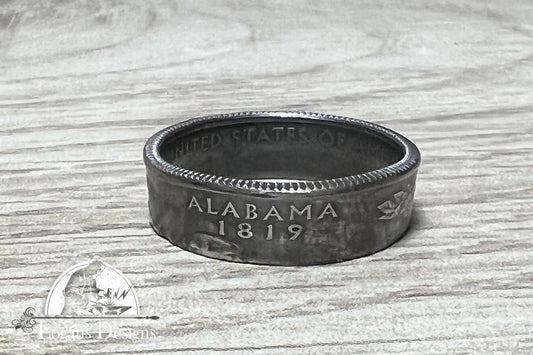 ALABAMA US State Quarter Coin Ring