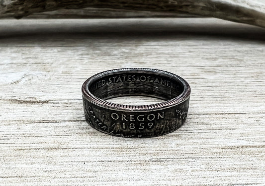 Oregon US State Quarter Coin Ring